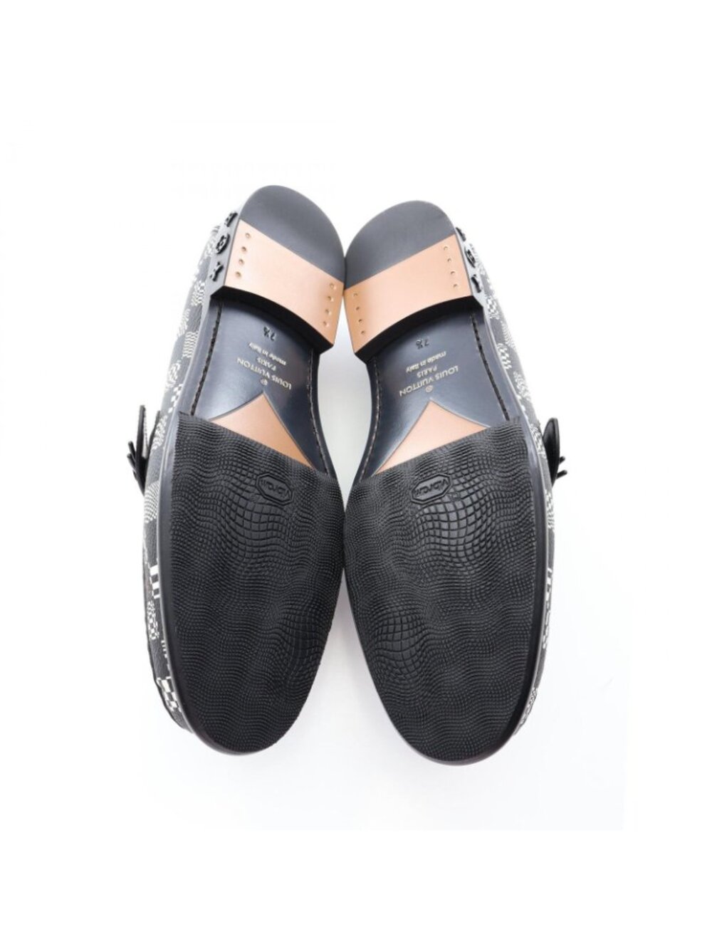 Louis Vuitton Loafers Damier Distoted Canvas Leather - Picture 4 of 9